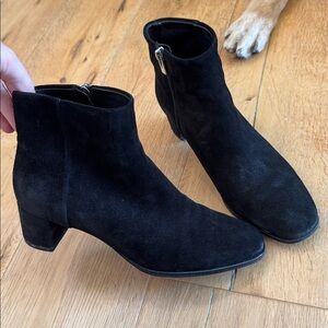 Black Suede Via Spiga Ankle Boots